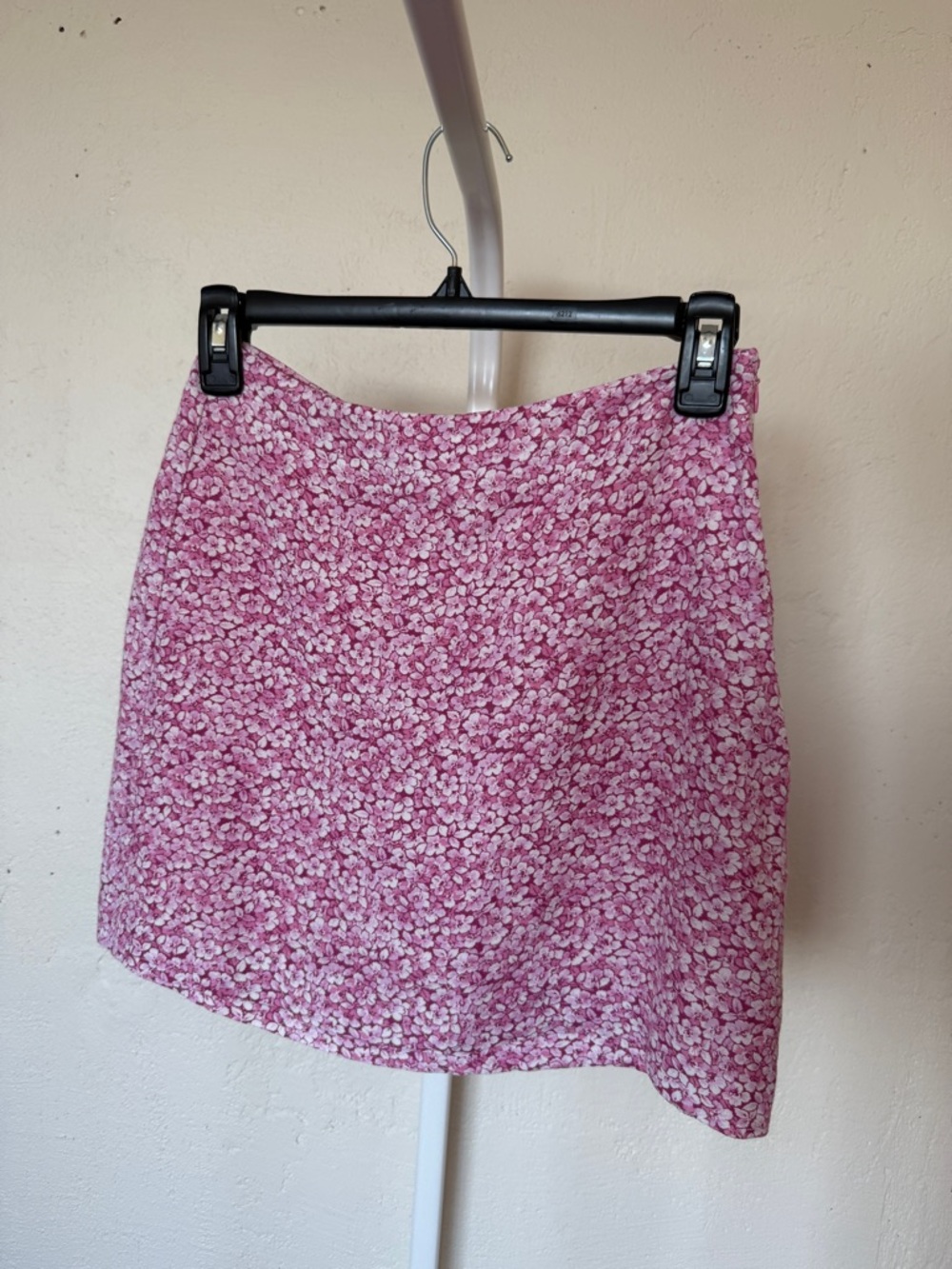 Floral Pink Mini Skirt